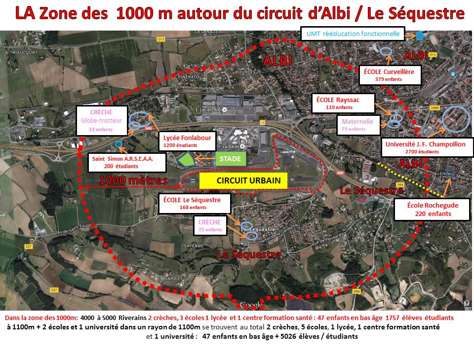 Zone  des 1000 m autour circuit Albi Le Séquestre (2)